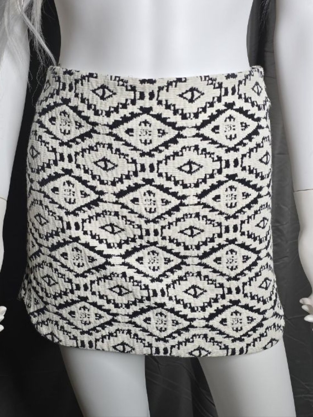 Black & White Patterned Women’s Mini Skirt
